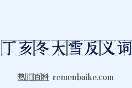 丁亥冬大雪反义词是什么意思的图片